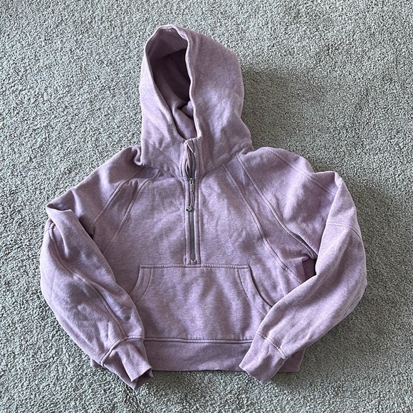 lululemon athletica Tops - SOLD Lululemon Athletica Scuba half zip Hoodie pink - purple / size M/L
